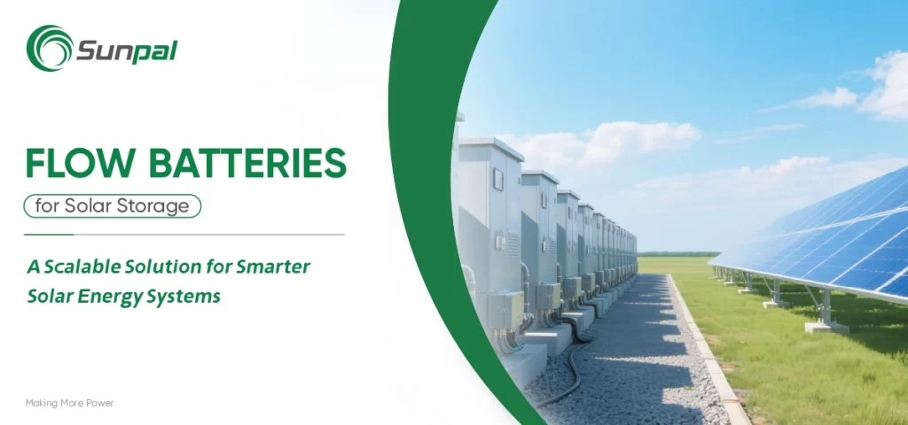 Industrial-scale flow battery installation for solar power.